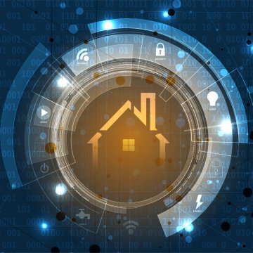 Digital house in an icon